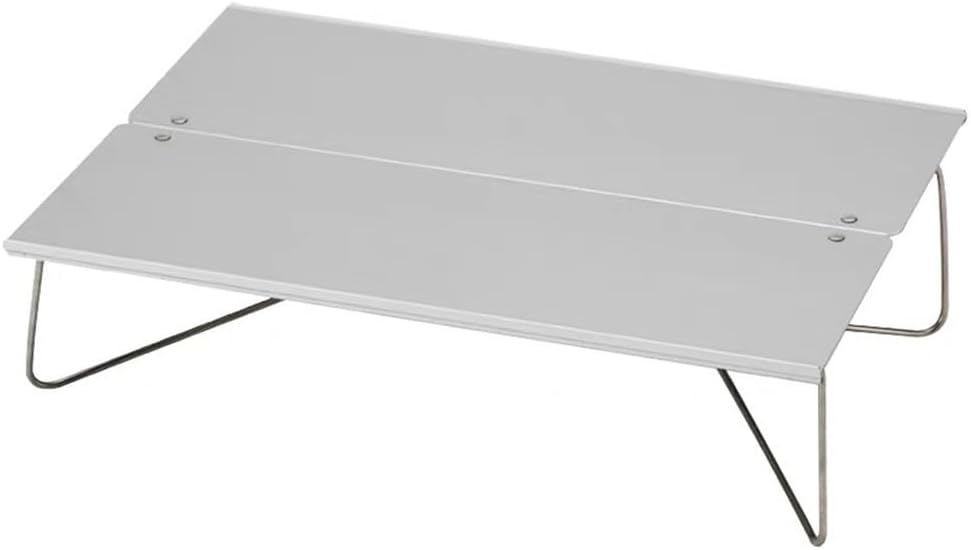 Outdoor Camping Foldable Table, Aluminum Alloy Portable Table for Picnics, Fishing, and Home Use, Compact Lightweight Camping Furniture, Silver