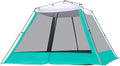 5-8 Person Camping Tent Pop Up Tent with Zipped Double Door and Carrying Bag Instant Family Tent for Outdoor Camping, Fishing, BBQ (Blue 305x305x210cm) (Green 305x305x210cm)