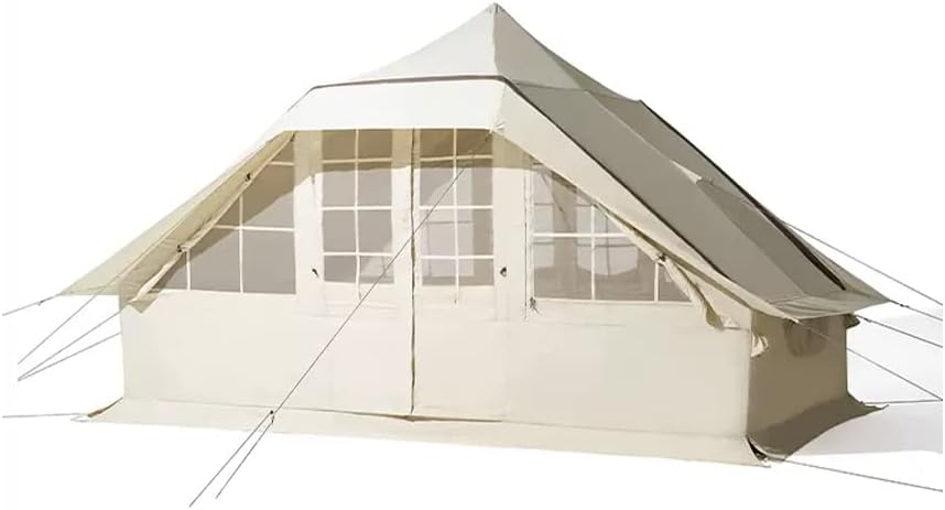 Inflatable Camping Tent with Pump, 5-8 Person Glamping Tents, Easy Setup 4 Season Waterproof Windproof Outdoor House for Fishing, Camping & Hiking