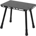 2-in-1 Aluminum Alloy Folding Table & Stool – Portable Outdoor Chair for Camping, Picnics & Practical Use(Black)