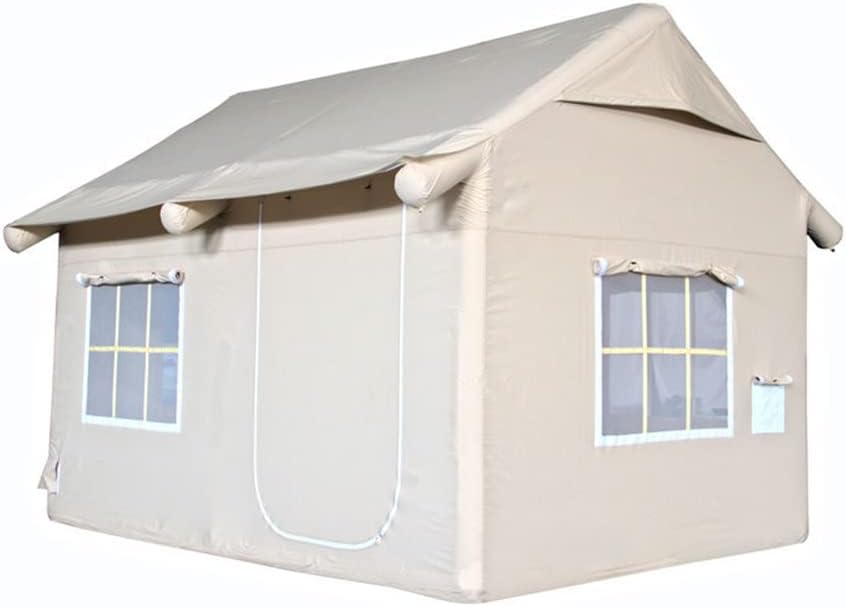 Outdoor Inflatable Camping Tent with Canopy, Air Pump, 4-6 Person Glamping Tents Easy Setup Waterproof House for Fishing, Camping & Hiking