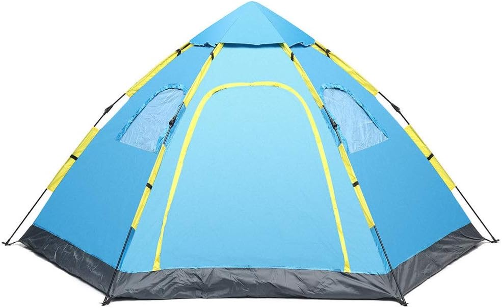 Dome Light Camping Tent UV-Protective Tent 5-8 People Family Outdoor Instant Camping Tent Automatic Pop Up Tent Beach Sunshade Canopy Portable Tent (Blue 120 x 94.5 x 57inch)