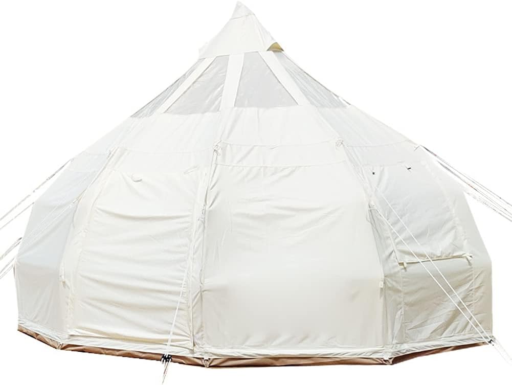 Outdoor Canvas Bell Tent 5M Canvas/900D Oxford Cloth Tent 4 Season Luxury Large Canvas Glamping Tent Yurt for Camping Hiking Party