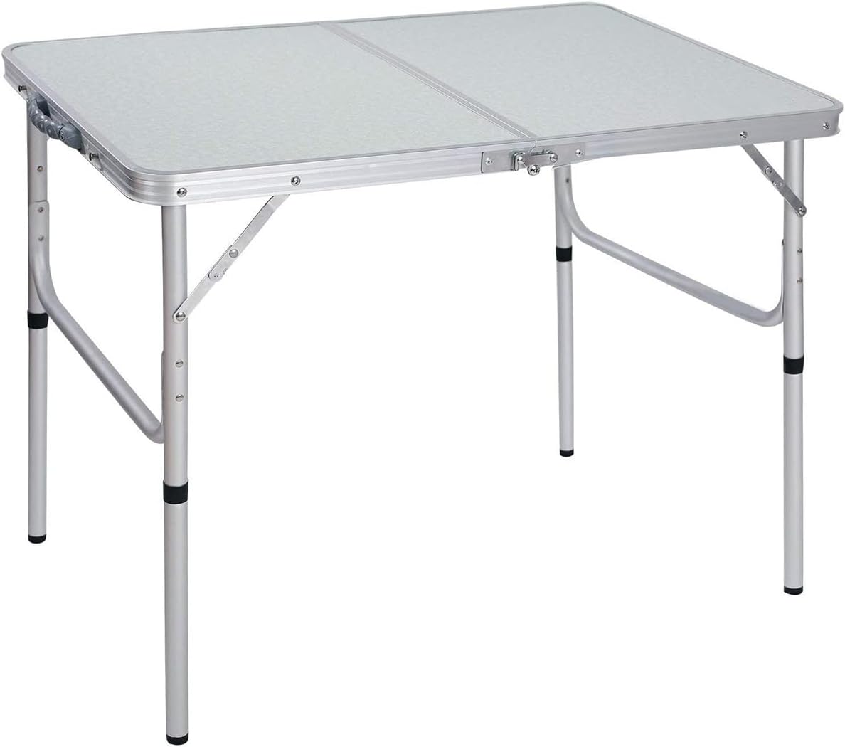 Folding Camping Table, 3ft Portable Aluminum Outdoor Folding Table Camp Table Adjustable Height Lightweight for Picnic Cooking Beach