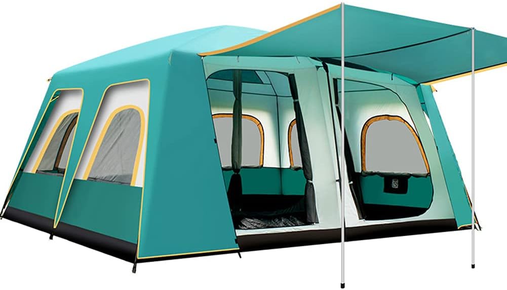 Dome Tent with 12 Windows Pop Up Tent 8-12 Person Instant Tent Large Family Camping Tent Waterproof Outdoor Tents with 2 Bedrooms 1 Living Room