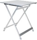 Large Aluminum Side Table - Features Easy Setup & Supports Up to 110lbs - 19.5 L x 20” W x 24.25” H - Great for Camping, RVing & More - Folds to 2” (W) for RV Storage and Organization (51891)