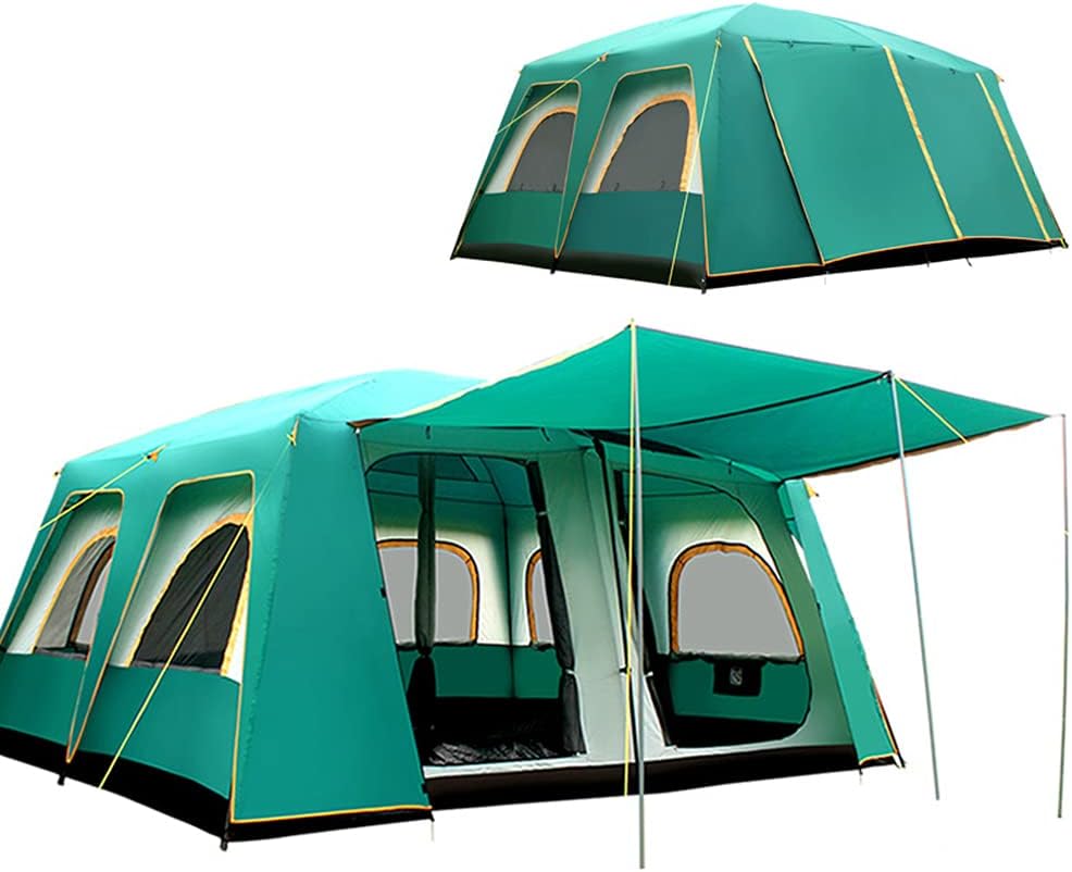 Dome Tent with 12 Windows Pop Up Tent 8-12 Person Instant Tent Large Family Camping Tent Waterproof Outdoor Tents with 2 Bedrooms 1 Living Room