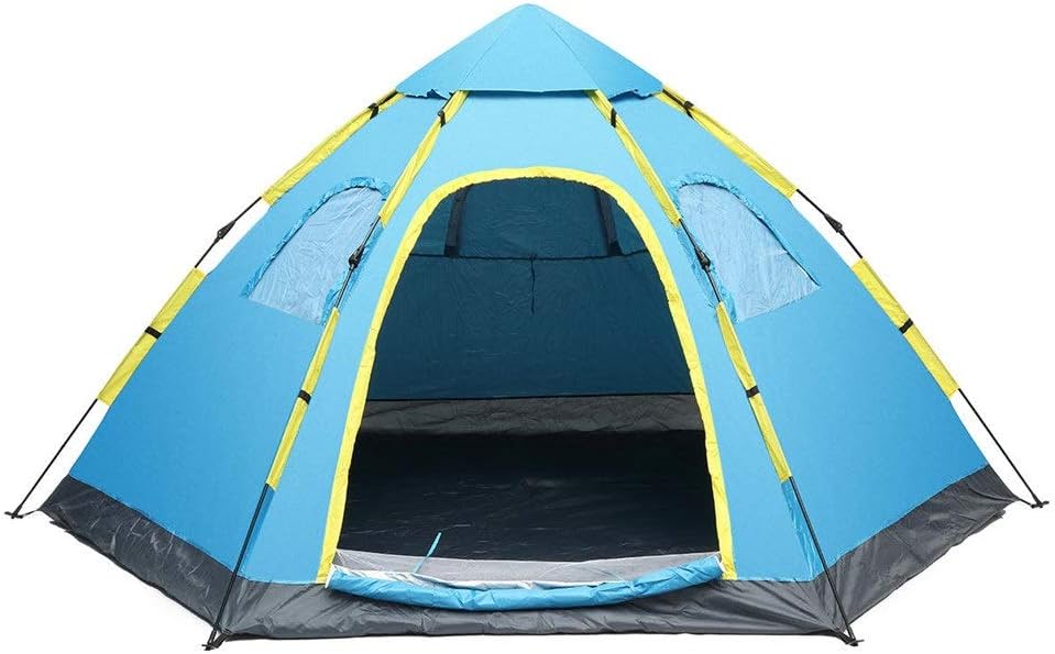 Dome Light Camping Tent UV-Protective Tent 5-8 People Family Outdoor Instant Camping Tent Automatic Pop Up Tent Beach Sunshade Canopy Portable Tent (Blue 120 x 94.5 x 57inch)