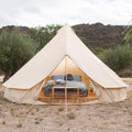 Mongolia Yurt Tent Large Camping Tent 5-8 Persons Outdoor Indian Bell Tent Family Tents for Family Self-Driving Travel Hiking (Khaki 3m) (Khaki 4m)