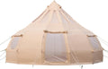 Cotton Canvas Family Camping Tent for 8-10 Person, 4 Season Glamping Tent, Hot Tent with Stove  Yurt Tipi, Teepee Tent, 500x500x315cm, Beige