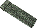 Ultralight Inflatable Sleeping Pad - Camping Mattress for Backpacking, Hiking with Bag, Repair Kit, Compact Sleeping Mat for Camping (Green Camo), Small Single