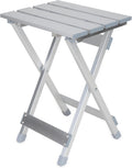 Aluminum Small Outdoor Side Table - Folding Camping Table Supports Up to 130lb - Features Durable Aluminum Construction - Collapses for Easy RV Storage - (51890)