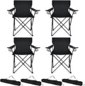 Camping Chairs 4 Pack, Oversized Folding Chair with Cup Holders for Adults, Portable Chair & Carry Bag for Outdoor Backyard, Beach, Lawn, Patio, Picnic, Fishing, Oxford Fabric & Heavy Duty