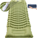 Sleeping Pad for Camping, Self Inflating Sleeping Pad Extra Thick Sleeping Mat with Pillow Built-in Foot Pump, Ultralight Inflatable Sleeping Pads Connectable Air Mattress for Backpacking